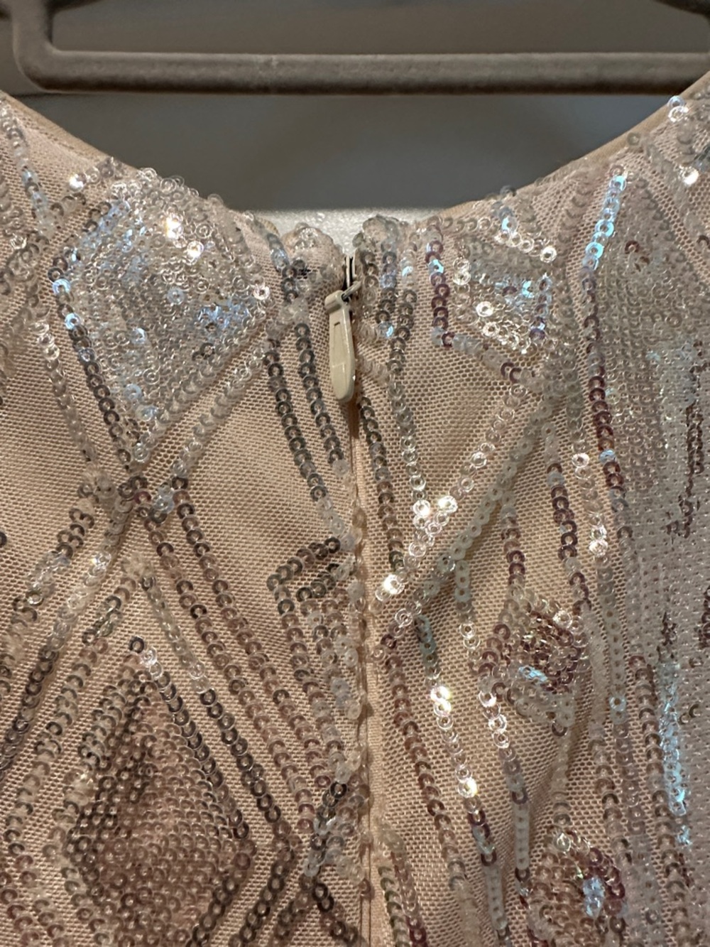 Baltic Born Long-Sleeve Sequin Gown in Nude (soieblu) - Picture 7 of 8